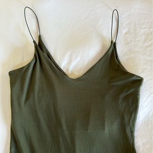 Gaze green body suit tank top